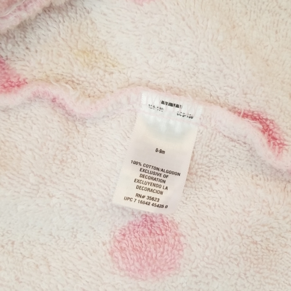 CARTERS Baby Girl Pink Bathrobe (0-9 Months) - Picture 7 of 7